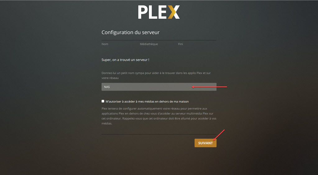 plex media server synology directory