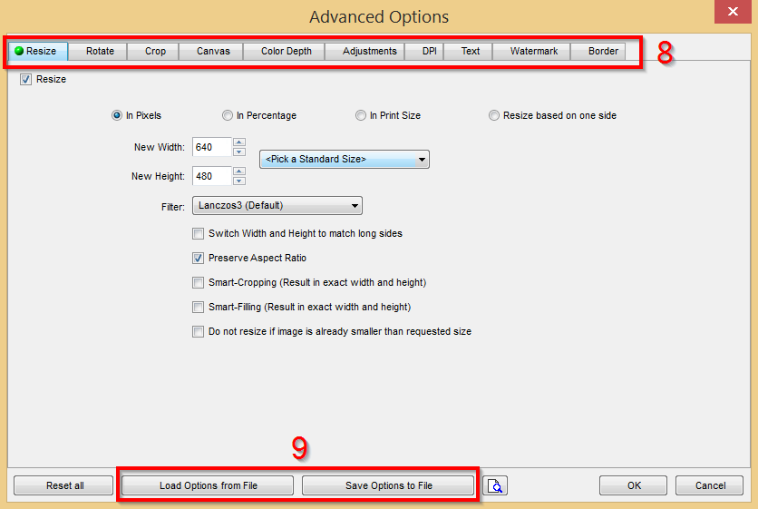 faststone photo resizer how to rename