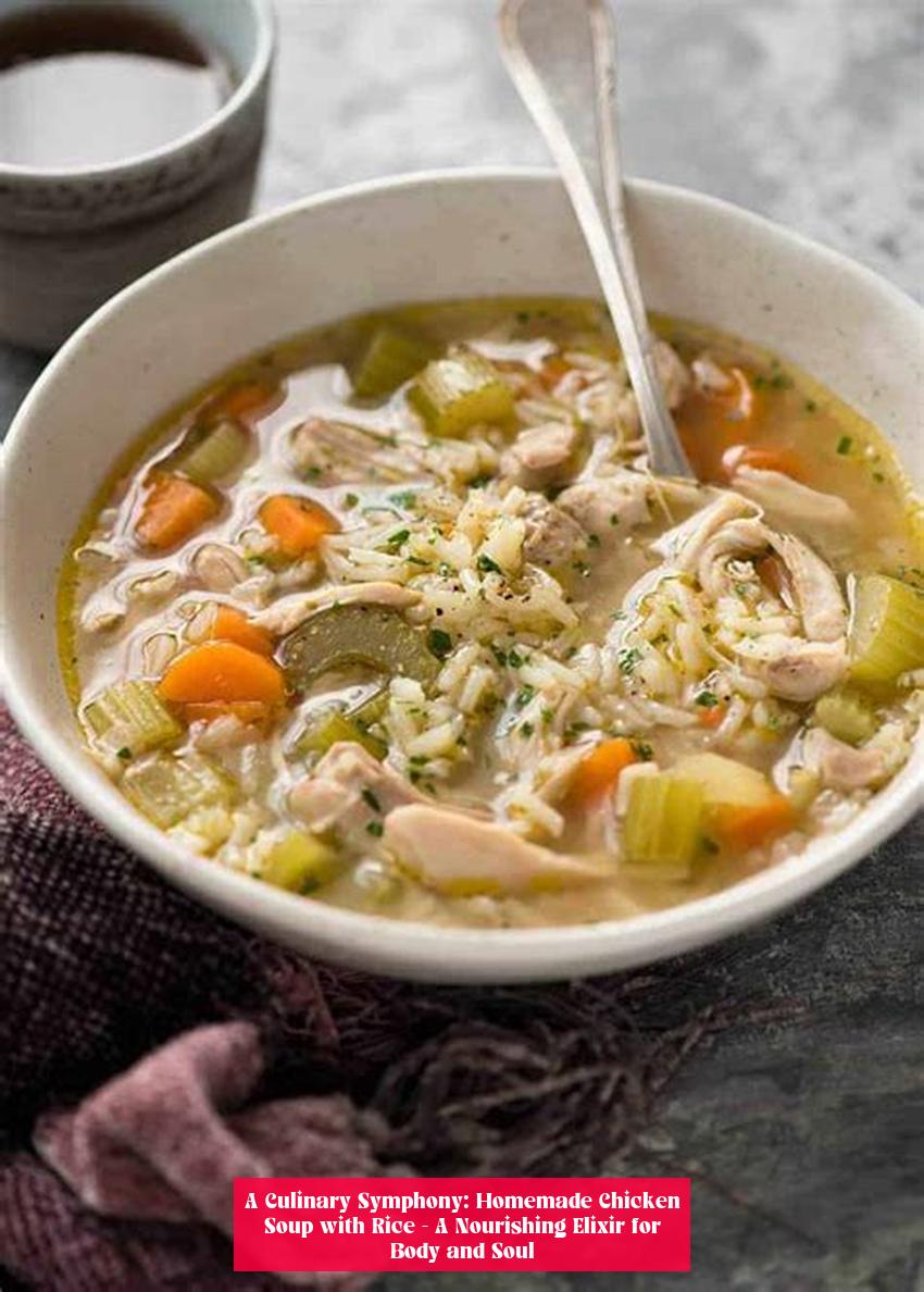 A Culinary Symphony: Homemade Chicken Soup with Rice - A Nourishing Elixir for Body and Soul