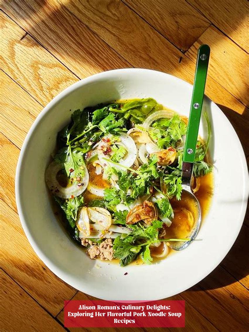 Alison Roman's Culinary Delights: Exploring Her Flavorful Pork Noodle Soup Recipes