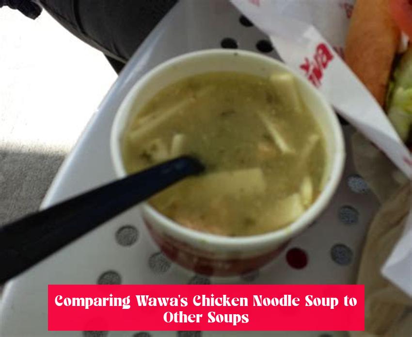 Comparing Wawa's Chicken Noodle Soup to Other Soups
