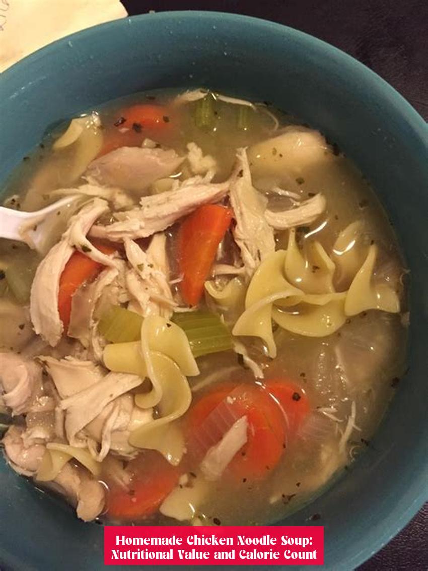 Homemade Chicken Noodle Soup: Nutritional Value and Calorie Count