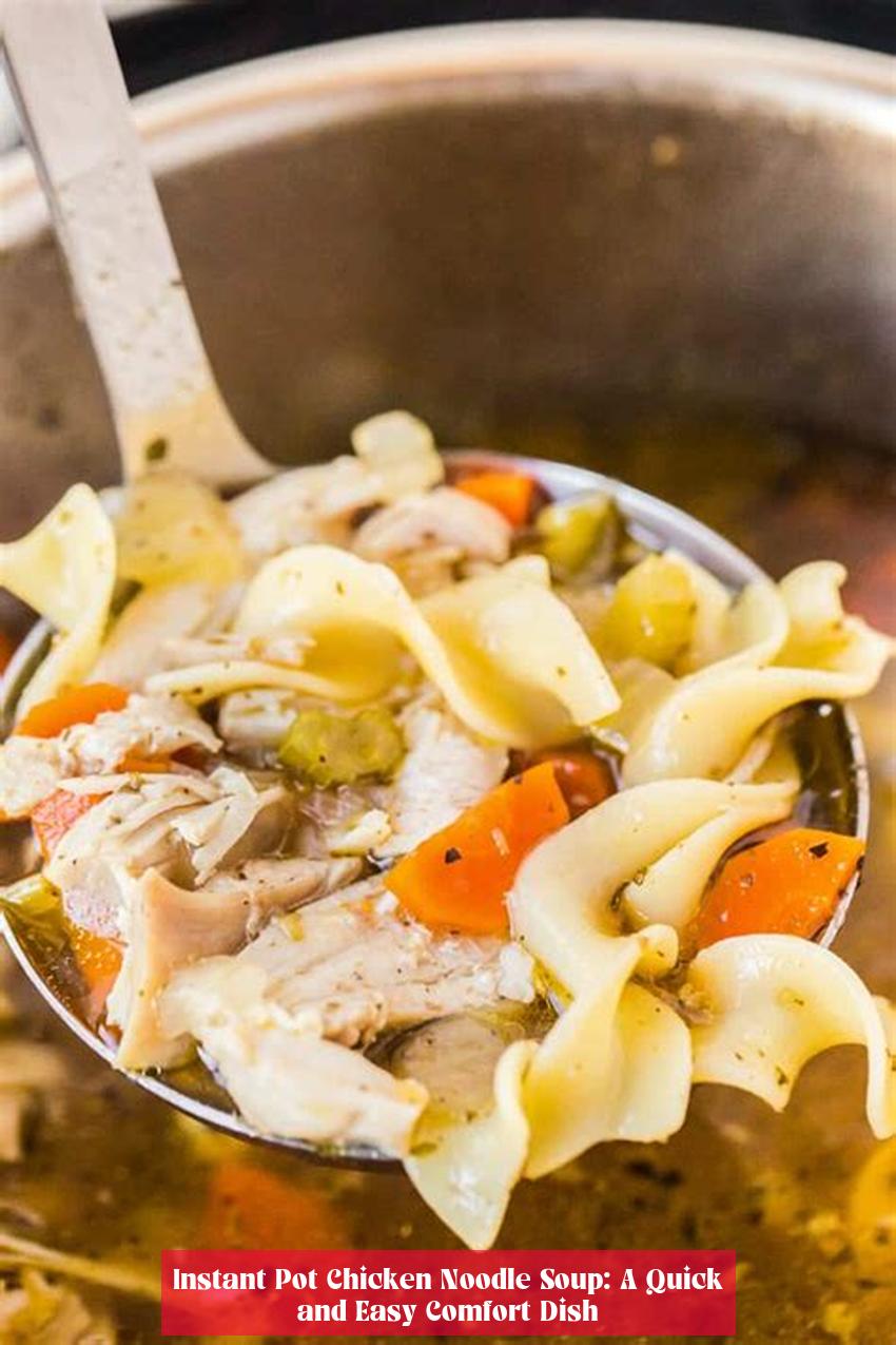 Instant Pot Chicken Noodle Soup: A Quick and Easy Comfort Dish