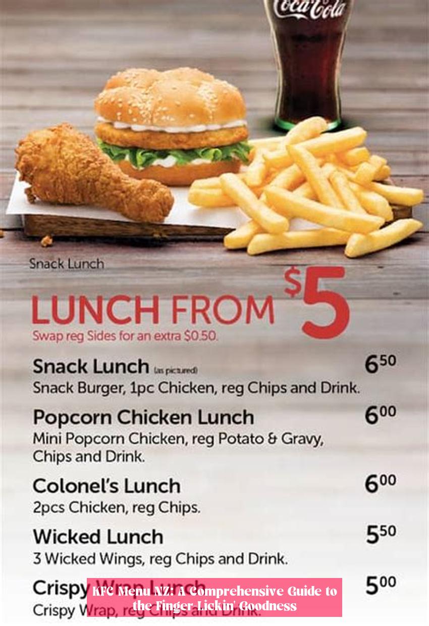 KFC Menu NZ: A Comprehensive Guide to the Finger-Lickin' Goodness