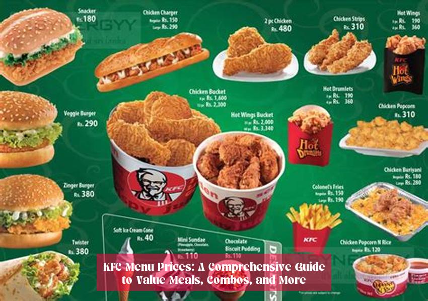 KFC Menu Prices: A Comprehensive Guide to Value Meals, Combos, and More