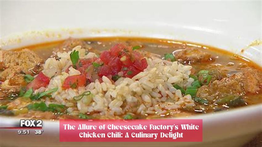 The Allure of Cheesecake Factory's White Chicken Chili: A Culinary Delight