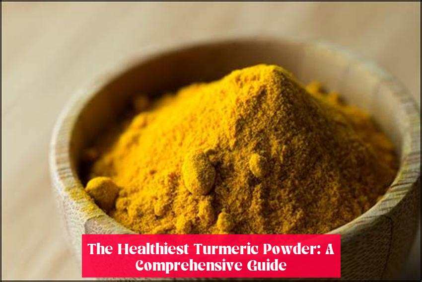 The Healthiest Turmeric Powder: A Comprehensive Guide