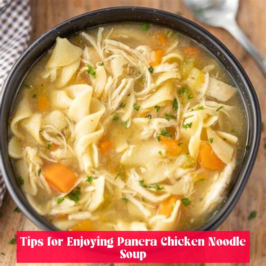 Tips for Enjoying Panera Chicken Noodle Soup