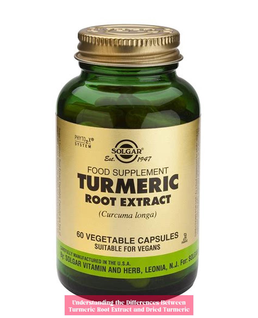 Understanding the Differences Between Turmeric Root Extract and Dried Turmeric