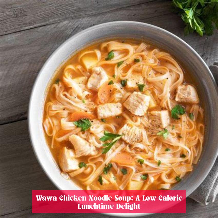 Wawa Chicken Noodle Soup: A Low-Calorie Lunchtime Delight